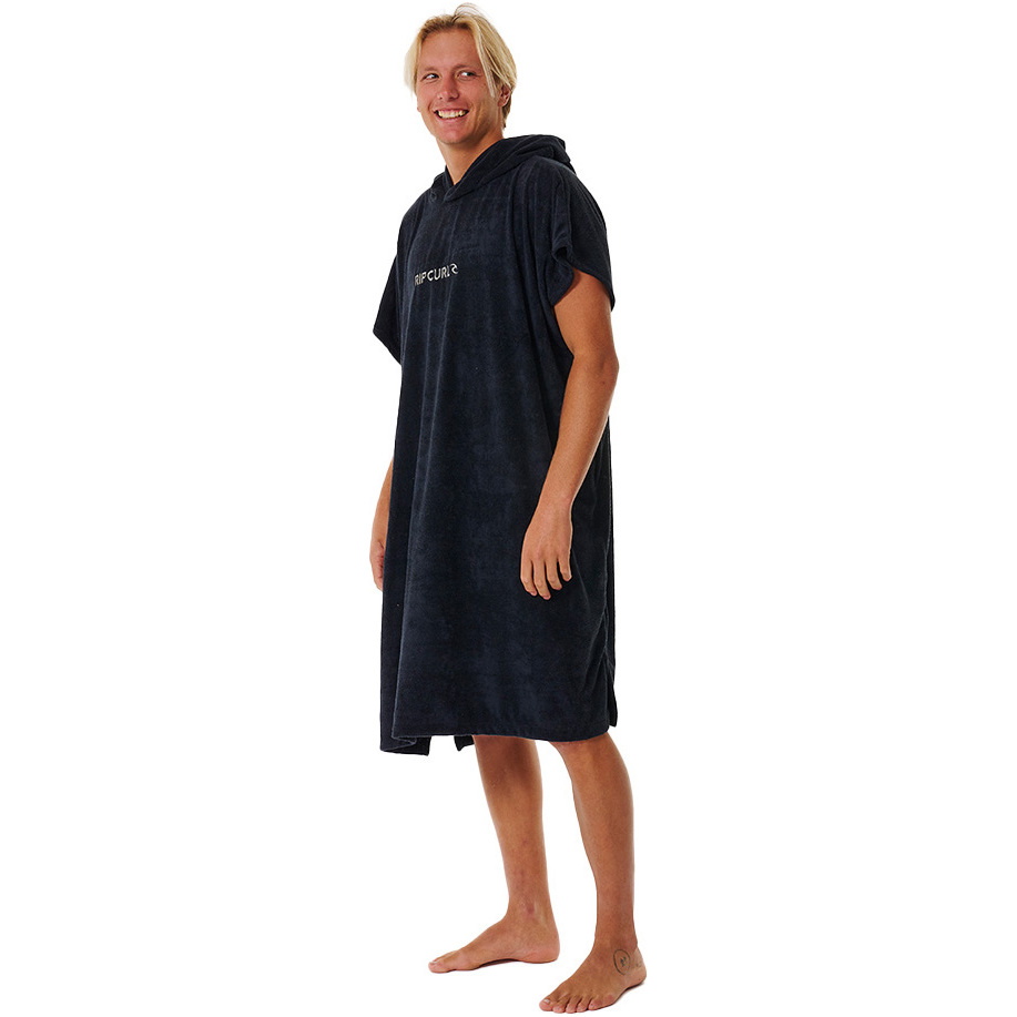 2026 Rip Curl Brand Hooded Towel Changing Robe / Poncho 00ZMTO - Black / Grey